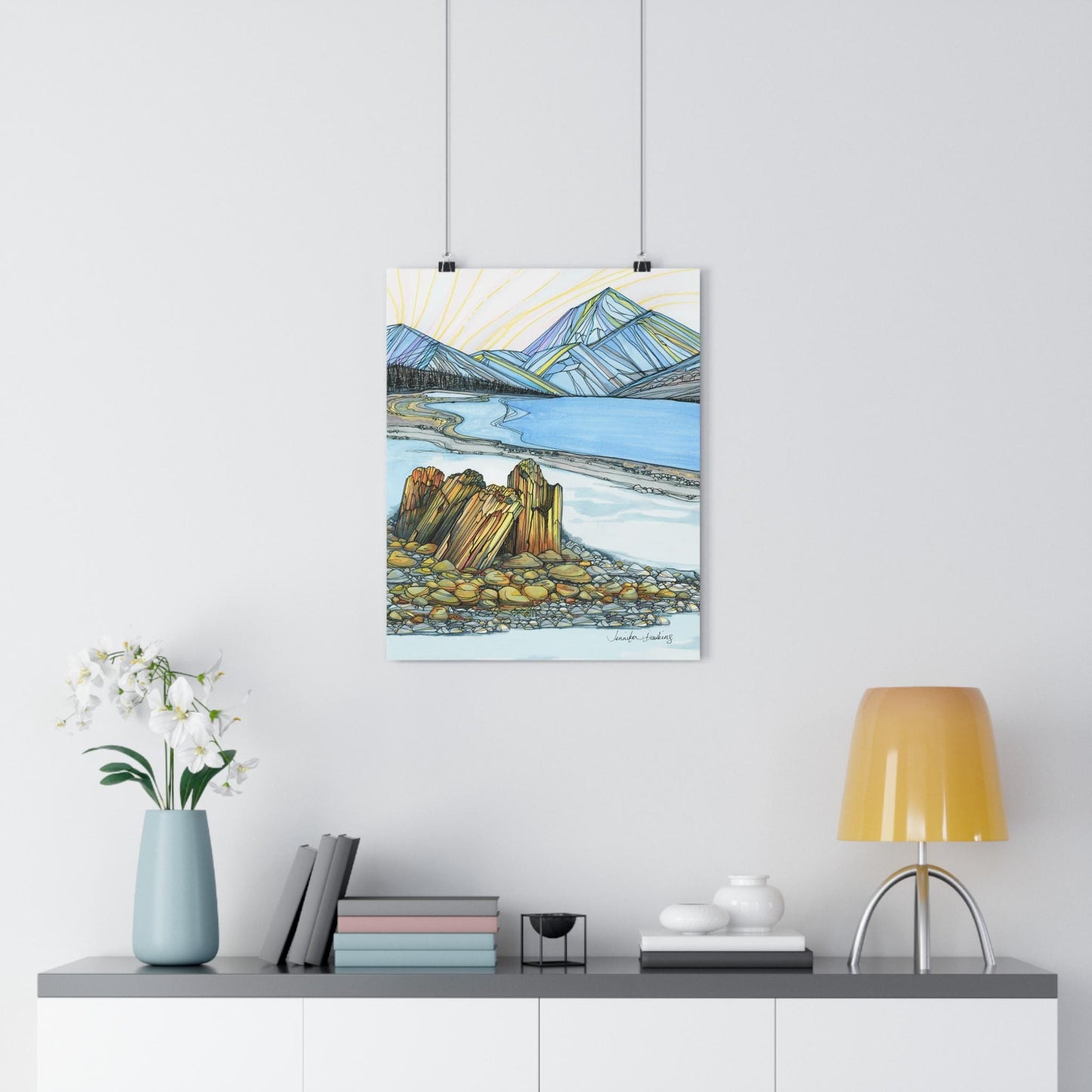 Alaskan Mountain Lake Art Print: Nature Landscape Decor