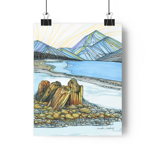 Alaskan Mountain Lake Art Print: Nature Landscape Decor