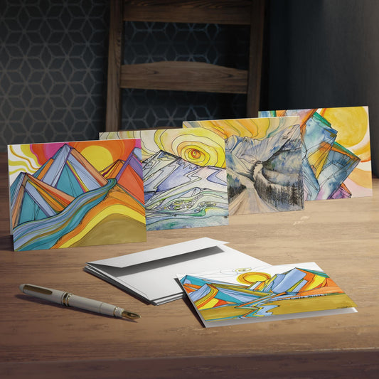 Vibrant Mountain Greeting Cards: Alaskan Art Card Set
