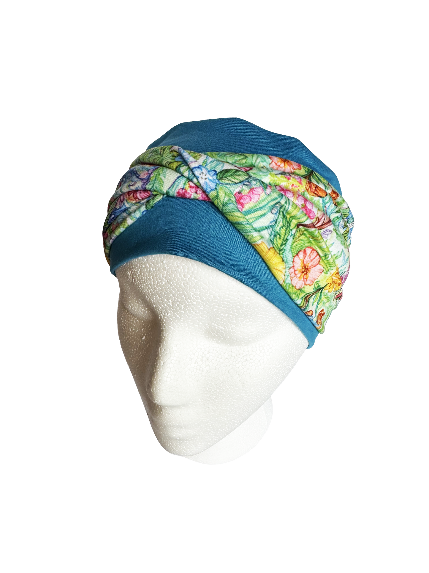 Wildflower twist headband with a secondary pop of color