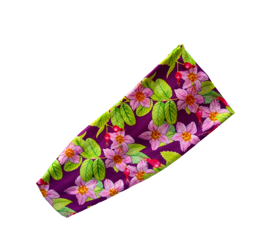 Wild Rose and rose hips headband