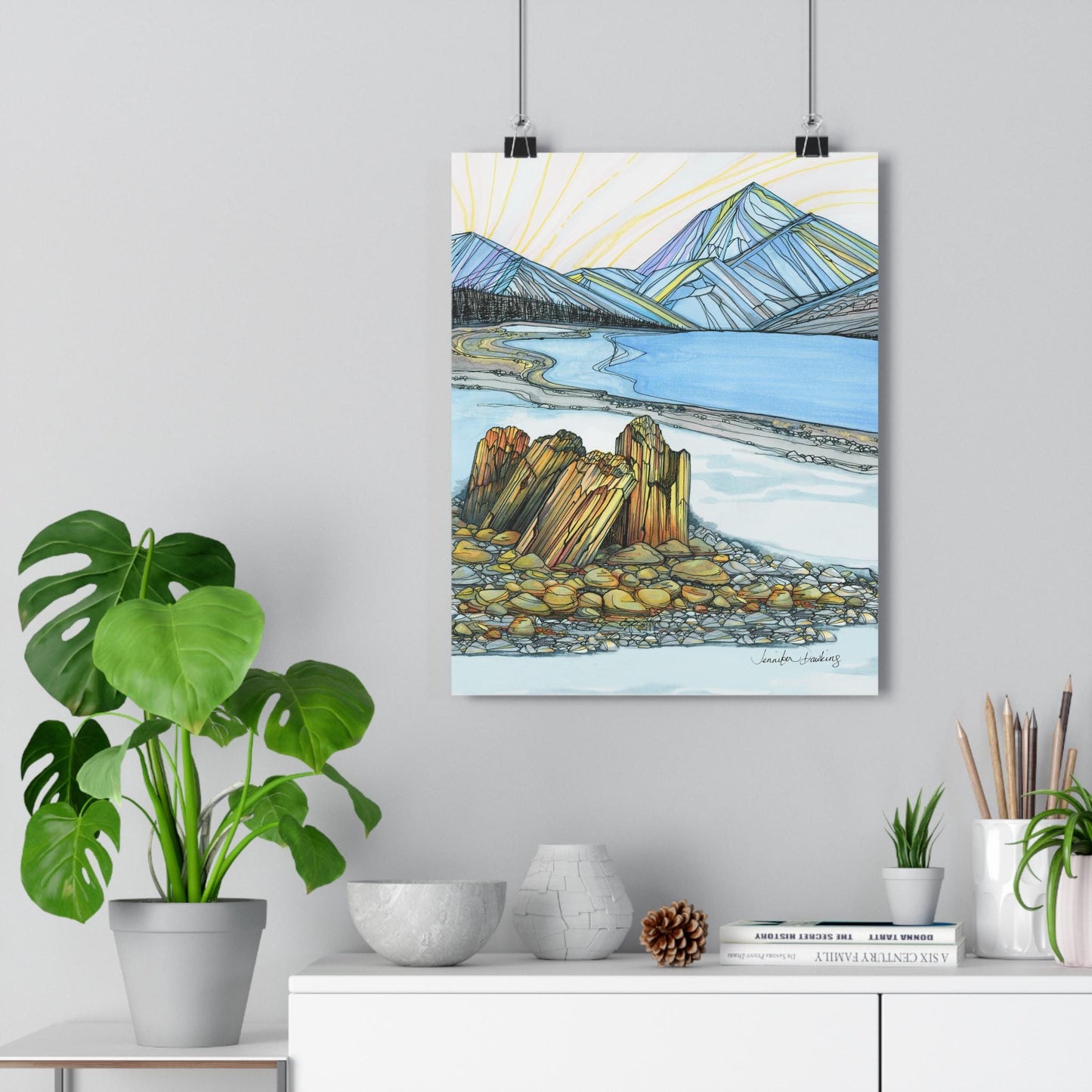 Alaskan Mountain Lake Art Print: Nature Landscape Decor
